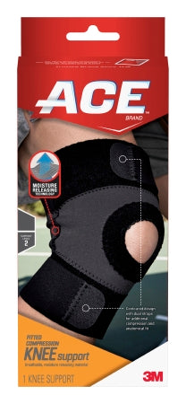 3M Ace Moisture Control Knee Support Small Pull-On / Hook and Loop Strap Closure 13 to 15 Inch Knee Circumference Left or Right Knee - 209601