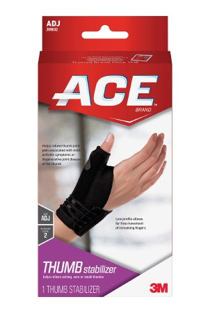 Ace Brand Deluxe - Thumb Stabilizer Adult One Size Fits Most Lacing System Closure Right Hand Black - 209632