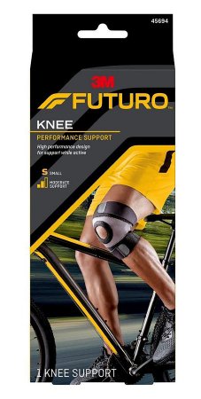 3M Futuro Sport Moisture Control - Knee Brace Small Pull-On / Hook and Loop Strap Closure 13 to 15 Inch Knee Circumference Left or Right Knee - 45694ENR