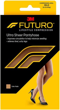 3M Futuro Energizing - Compression Pantyhose Waist High Plus Size Nude Closed Toe - 71019FCNEN