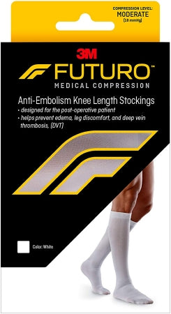 3M Futuro - Anti-embolism Stocking Knee High Medium / Regular White Closed Toe - 71055EN