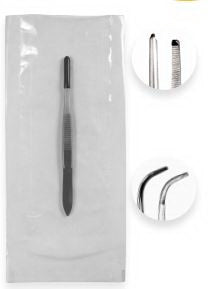 Sklar Merit Iris Forceps 4 Inch Length Floor Grade Stainless Steel Sterile Thumb Handle Half Curved - 96-2515