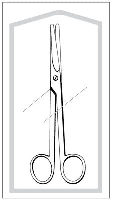 Merit - Dissecting Scissors Mayo 5-1/2 Inch Length Office Grade Pakistan Stainless Steel Sterile Finger Ring Handle Straight Blunt Tip / Blunt Tip - 96-2531M