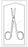 Merit - Suture Scissors Littauer 5-1/2 Inch Length Office Grade Pakistan Stainless Steel Sterile Finger Ring Handle Straight Blunt Tip / Blunt Tip - 96-2513M