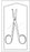 Merit - Stitch Scissors Spencer 3-1/2 Inch Length Office Grade Pakistan Stainless Steel Sterile Finger Ring Handle Straight Blunt Tip / Blunt Tip - 96-2511M