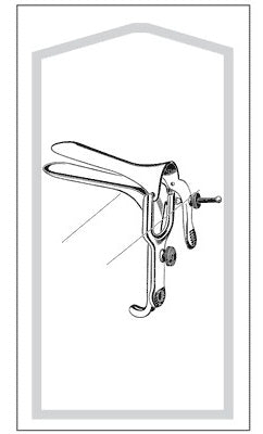 Econo - Vaginal Speculum Graves Sterile Floor Grade Stainless Steel Large Double Blade Duckbill Disposable Without Light Source Capability - 96-3002