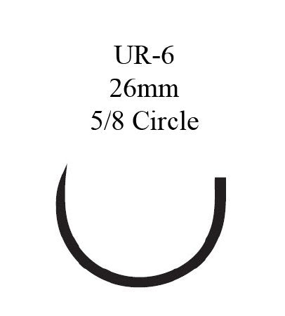 Coated Vicryl - Suture with Needle Absorbable Coated Violet Suture Braided Polyglactin 910 Size 0 27 Inch Suture 1-Needle 26 mm Length 5/8 Circle Taper Point Needle - J603H