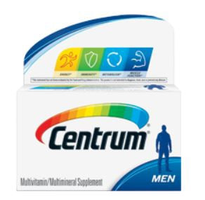 Pfizer Centrum Men Multivitamin Supplement Vitamin A / Asorbic Acid / Vitamin D / Vitamin E / Vitamin K 3500 IU - 90 mg - 1000 IU - 45 IU - 60 mcg Strength Tablet 120 per Bottle - 5475756