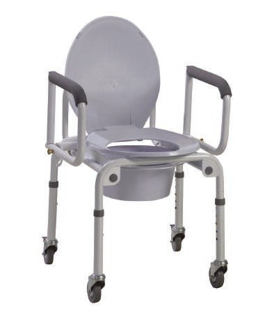 Fabrication Enterprises - Commode Chair Drop Arm Steel Frame - 43-2350
