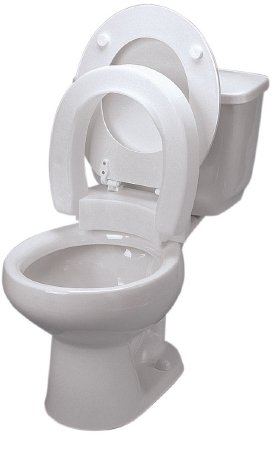 Fabrication Enterprises - Raised Toilet Seat 3-3/4 Inch Height White 350 lbs. Weight Capacity - 43-2570
