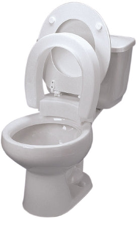 Fabrication Enterprises Raised Toilet Seat 3-3/4 Inch Height White 350 lbs. Weight Capacity - 43-2570