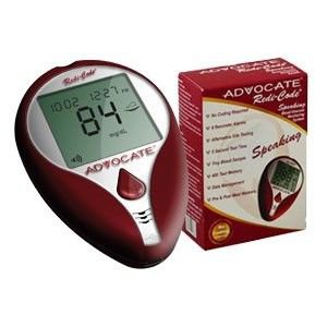 Pharma Supply Inc Advocate Redi-Code Plus Speaking Blood Glucose Meter 5 Seconds Stores Up To 400 Results, 7, 14, 21, 28, 60 and 90 Day Test Average No Coding - BMB001-S
