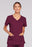 Kinetic Manufacturing Group Cherokee Scrub Shirt Medium Wine 3 Pockets Short Sleeves Female - 4727-MD
