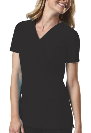 Kinetic Manufacturing Group Cherokee Scrub Shirt Small Black 3 Pockets Short Sleeves Female - 4710-S