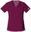 Kinetic Manufacturing Group Cherokee Scrub Shirt X-Small Wine 2 Pockets Short Sleeves Female - 2968-XS