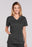 Kinetic Manufacturing Group Cherokee Scrub Shirt Small Pewter 3 Pockets Short Sleeves Female - 4710-S