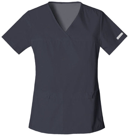 Kinetic Manufacturing Group Cherokee Scrub Shirt Medium Pewter 2 Pockets Short Sleeves Female - 4770-MD