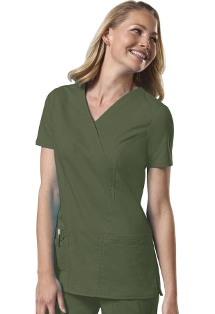 Kinetic Manufacturing Group Cherokee Scrub Shirt X-Small Olive 3 Pockets Short Sleeves Female - 4728-XS