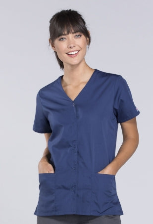 Kinetic Manufacturing Group Cherokee Scrub Shirt Medium Navy 2 Pockets Short Sleeves Female - 4770-MD
