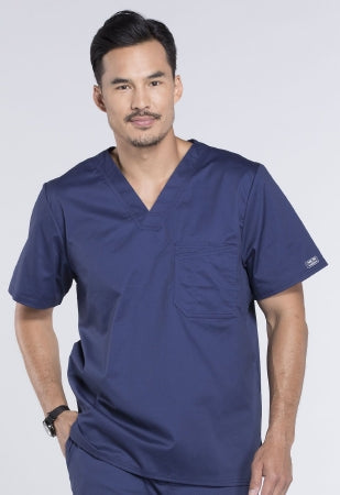 Kinetic Manufacturing Group Cherokee Scrub Shirt Medium Navy 1 Pocket Short Sleeves Male - 4743-MD