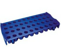 Globe Scientific - Vial Rack 40 Place Blue 1 X 3-7/8 X 8-1/2 Inch - 3049B