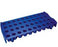 Globe Scientific - Vial Rack 40 Place Blue 1 X 3-7/8 X 8-1/2 Inch - 3049B
