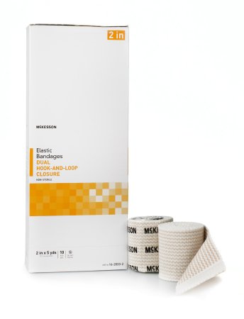 McKesson McKesson Elastic Bandage 2 Inch X 5 Yard Double Hook and Loop Closure NonSterile - 16-2033-2