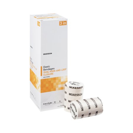 McKesson - Elastic Bandage 3 Inch X 5 Yard Standard Compression Double Hook and Loop Closure Tan NonSterile - 16-2033-3