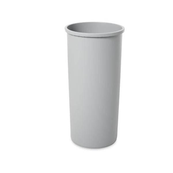 Rubbermaid Can Trash Untouchable Resin 22Gal No Lid Gray Round 4/Case - FG354600GRAY