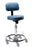 Pedigo Products - Surgeon Chair Padded Backrest Hydraulic Height Adjustment, Foot-Operated 5 Casters Gray - P-6000-GRY