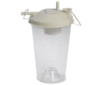 Precision Medical Precision Medical Suction Canister 1200 mL Float Valve Shut-Off - 1906-12