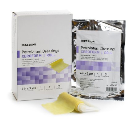 McKesson McKesson Xeroform Petrolatum Dressing 4 Inch X 3 Yard Gauze Bismuth Tribromophenate Sterile - 2243R