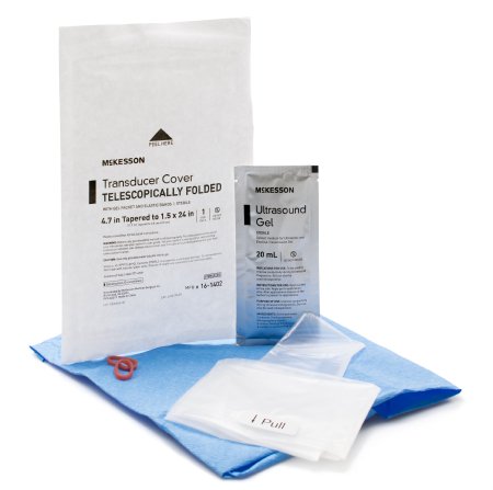 McKesson - Ultrasound Transducer Cover Kit 1-1/2 X 24 Inch Polyurethane Sterile For use with Ultrasound External Probe - 16-1402