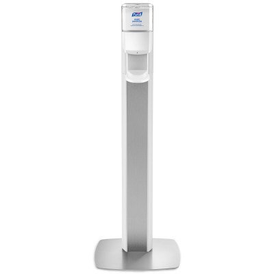 GOJO Purell Messenger ES6 Hand Sanitizer Dispenser White ABS Plastic Automatic 1200 mL Floor Mount - 7306-DS-MPL