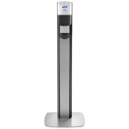 GOJO Purell Messenger ES8 Hand Sanitizer Dispenser Graphite ABS Plastic Automatic 1200 mL Floor Stand - 7318-DS-SLV