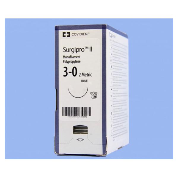 Medtronic MITG-Covidien Suture 3-0 Polypropylene Cv-23 Surgipro Ii Blue 30" Monofilament 36/Ca - VP872X