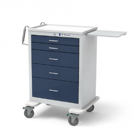 Waterloo Industries Anesthesia Cart Steel 24.5 X 29 X 43.5 Inch 5 Drawers Light Gray - UTGKU-33669-LTG