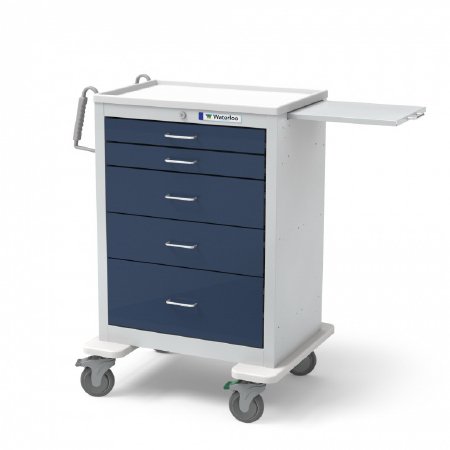Waterloo Industries - Anesthesia Cart Steel 24.5 X 29 X 43.5 Inch Light Gray 16.5 X 22 Inch, (2) 3 Inch, (2) 6 Inch, (1) 9 Inch Drawers - UTGKU-33669-LTG