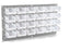 Uline Wall Mount 19 X 36 Inch, 3 X 4 X 5-1/2 Inch Bin Clear Bin 24 Bins - H-1909C
