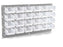 Uline - Wall Mount Panel Rack 24 Bins Wall Mount 19 X 36 Inch, 3 X 4 X 5-1/2 Inch Bin Clear Bin - H-1909C