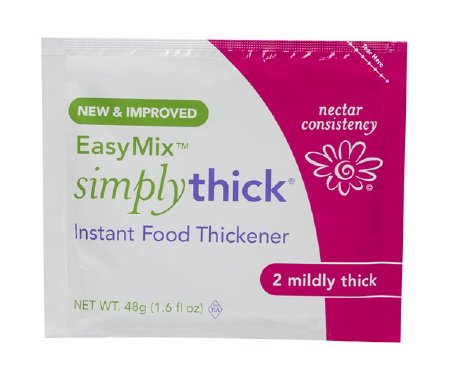 Simply Thick SimplyThickEasy Mix Food and Beverage Thickener 48 Gram Individual Packet Unflavored Gel Nectar Consistency - STBULK50L2
