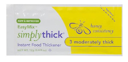 Simply Thick SimplyThickEasy Mix Food and Beverage Thickener 12 gram Individual Packet Unflavored Gel Honey Consistency - STIND100L3