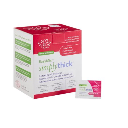 SimplyThick Easy Mix - Food and Beverage Thickener 6 Gram Individual Packet Unflavored Gel Nectar Consistency - STIND200L2