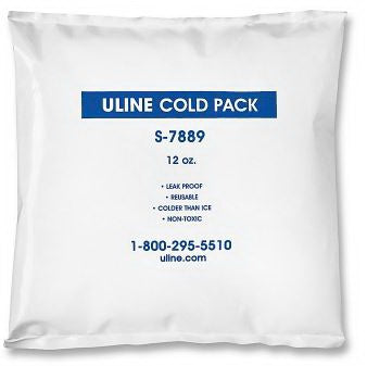 Uline - Refrigerant Gel Pack 1 X 5-1/2 X 5-3/4 Inch, 12 oz. For Safe Transport of Temperature-sensitive Items - S-7889