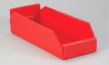 Health Care Logistics CADDY, SHELF CORRUGATED PP RED6"X4'X16" (25/PK) - 19824