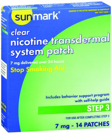 McKesson sunmark Stop Smoking Aid 7 mg Strength Transdermal Patch - 70677003001