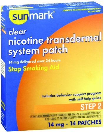 McKesson sunmark Stop Smoking Aid 14 mg Strength Transdermal Patch - 70677003101
