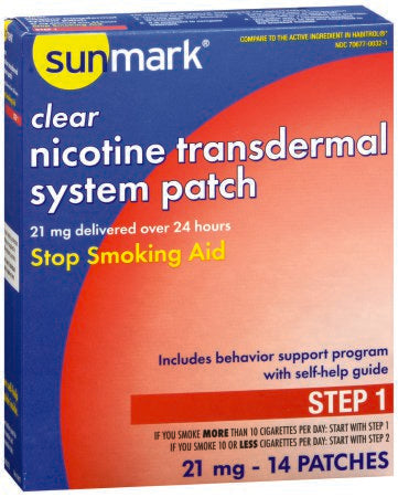 McKesson sunmark Stop Smoking Aid 21 mg Strength Transdermal Patch - 70677003201