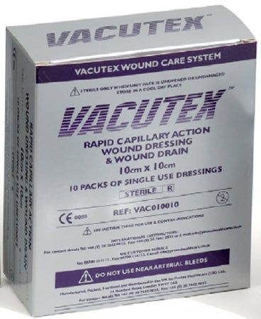 MPM Medical Vacutex Rapid Capillary Action Wound Dressing Polyester Filamets / Polyester / Cotton Non-impregnated 4 X 4 Inch Sterile - VAC010010