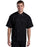 Kinetic Manufacturing Group Chef's Coat Black Medium / Large Short Sleeves Hip Length - 3333